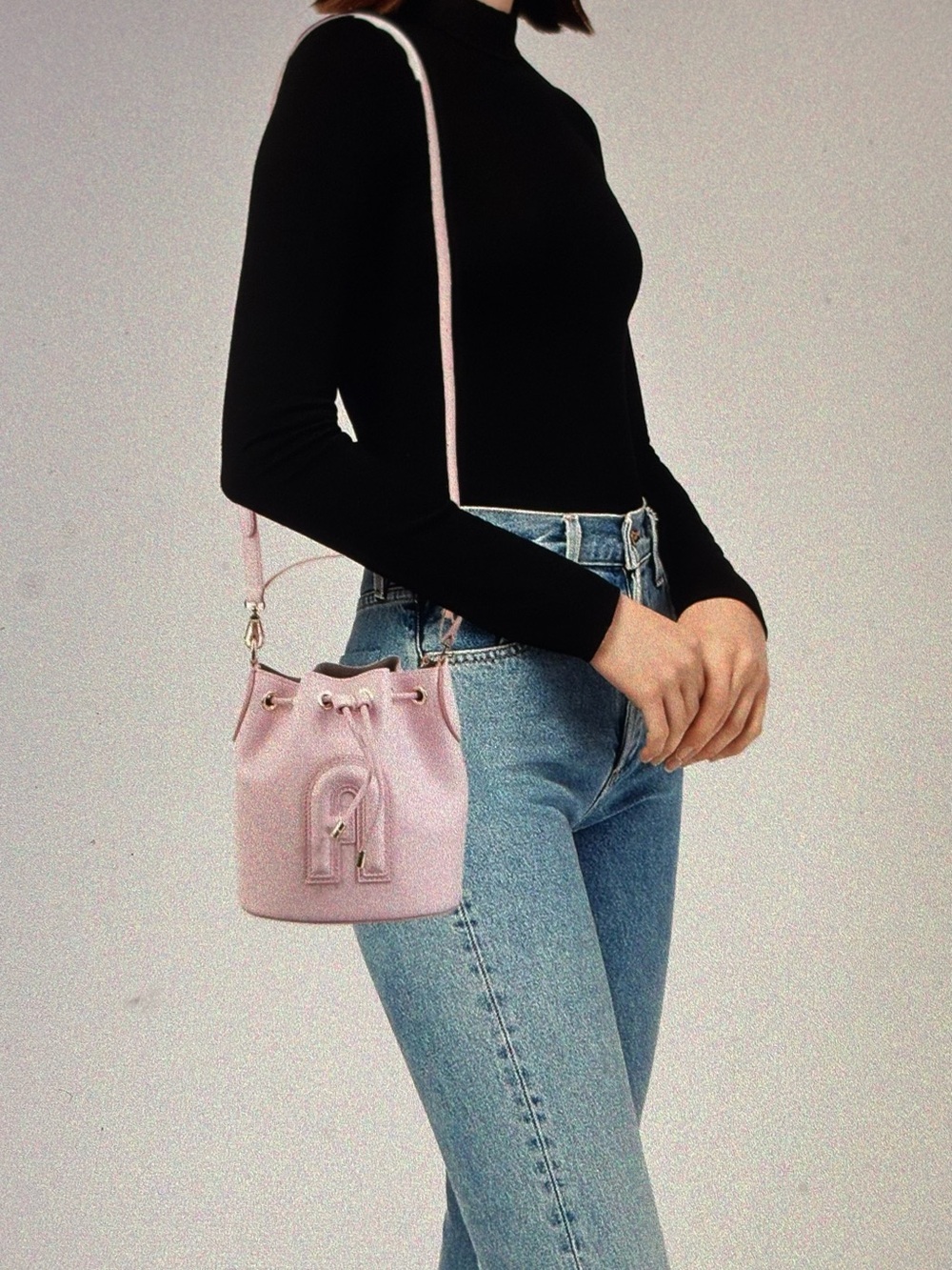 Furla Pink Bucket Shoulder Bag